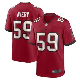 mens nike genard avery red tampa bay buccaneers game player